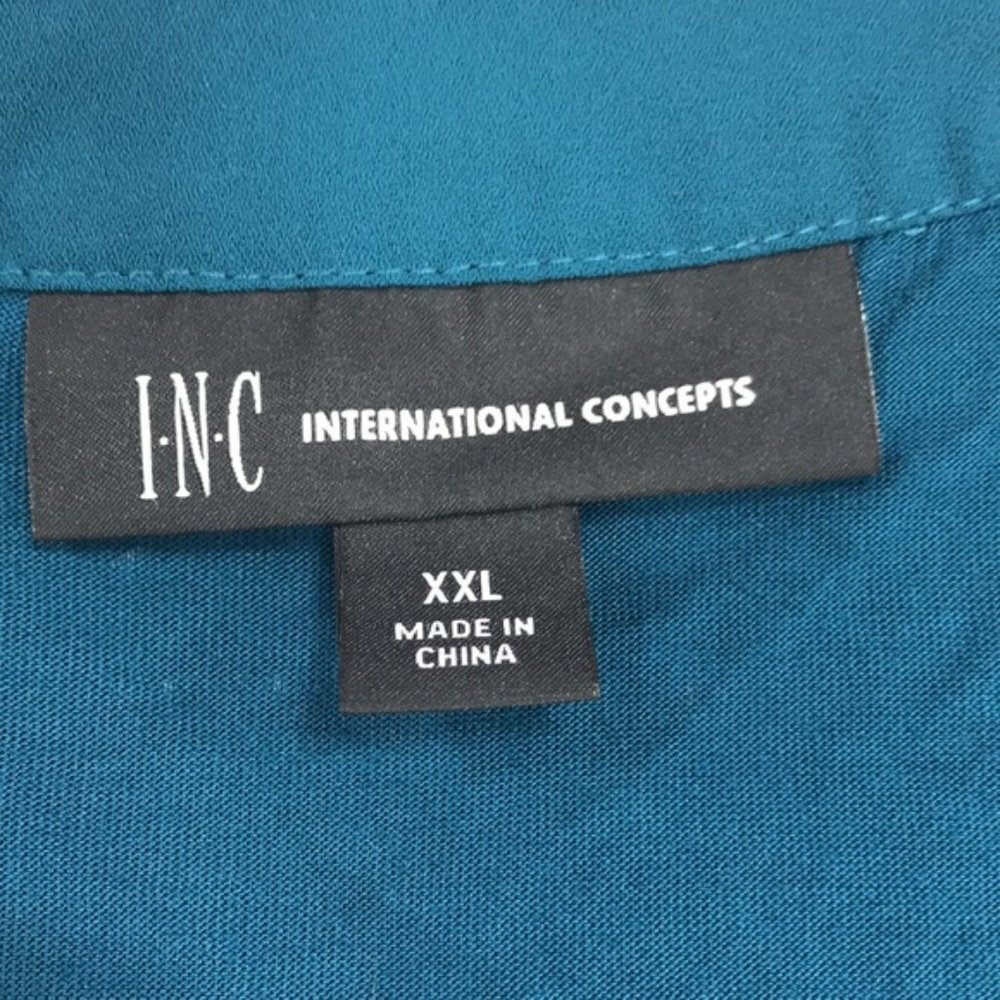 Inc Twist-Front Button-Up Top - Picture 3 of 6